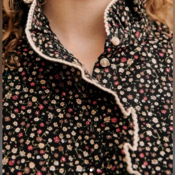 Sezane Angelina Floral Shirt, Size 34 - Picture 2 of 8